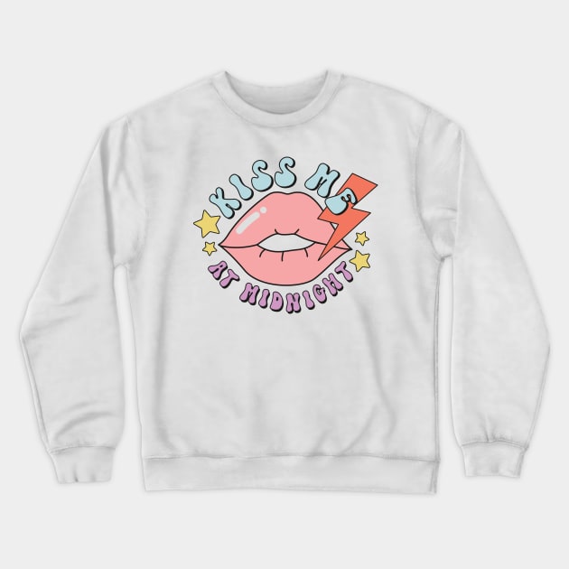 Kiss me at midnight  funny 2023 new year christmas gift idea Crewneck Sweatshirt by Mi Styles